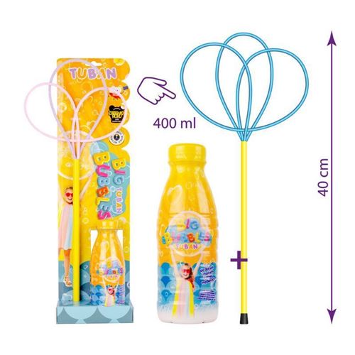 Tuban set pour bulles de savon 400ml - 3 boucles