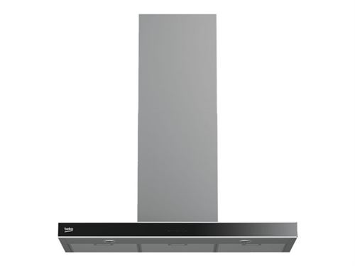 Beko HCB93741BXH - Hotte - hotte décorative - largeur : 89.8 cm - profondeur : 48.5 cm - evacuation & recyclage - acier inoxydable