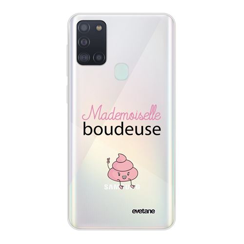 Coque pour Samsung Galaxy A21S 360 intégrale transparente Mademoiselle boudeuse Ecriture Tendance Design [Evetane®]