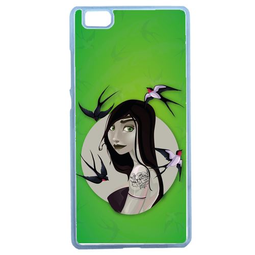 Coque Illustration Fond Vert Compatible Huawei Ascend P8 Lite Transparent