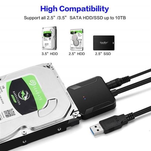 Adaptateur USB 3.0 sata pour SSD - auto alimenté - Cdiscount Téléphonie
