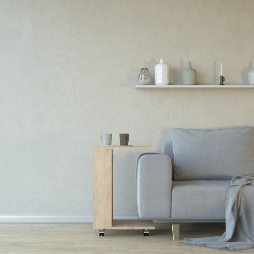 HOMEMANIA Table Basse Monica Porte-Revues - pour Canapé - en Bois Naturel, 45 x 37 x 60 cm