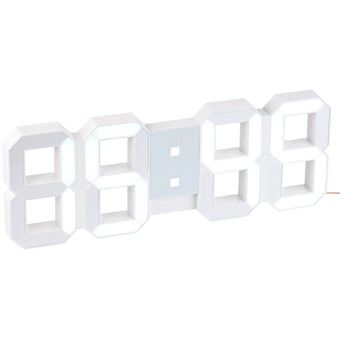 15€01 sur Horloge Digitale Blanche Avec 3 Modes de luminosité - Achat &  prix
