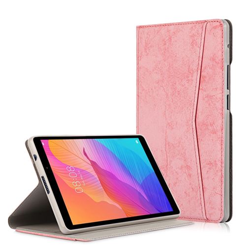 Etui en PU avec support et poche rose pour votre Huawei MatePad T8