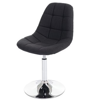 2x chaise de salle à manger Cascina, fauteuil pitovante, chrome  tissu gris foncé - 1