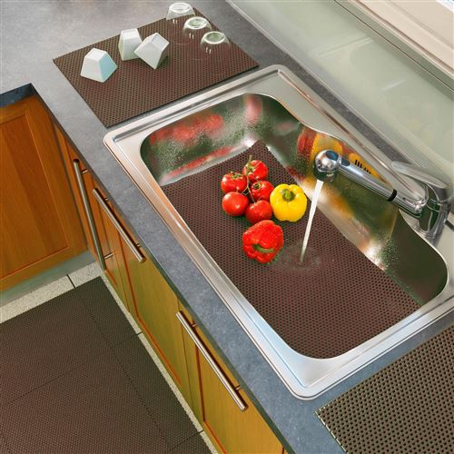 Tapis multiusage confectionne 43 x 32 cm softy uni tubulo Choco