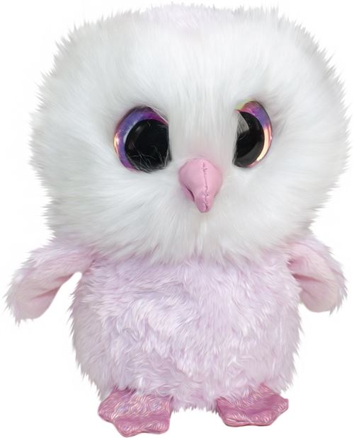 Lumo Stars peluche Lumo Oiseau Pöllö rose/blanc 15 cm