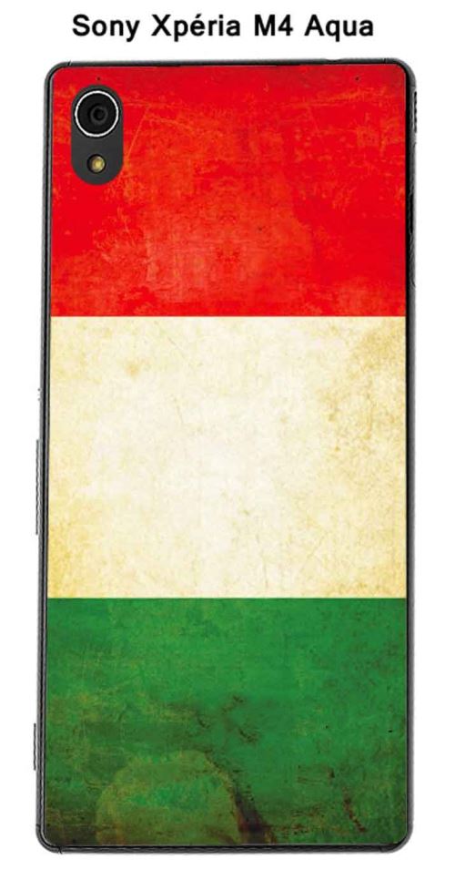 Coque Drapeau Italie vintage pour Sony Xpéria M4 Aqua