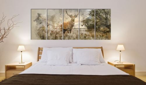 Tableau - Watercolour Deer I .Taille : 225x90