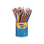 BIC Kids Evolution ECOlutions – 12 Crayons De Couleur Sans Bois En Boîte Métallique, éco-responsables