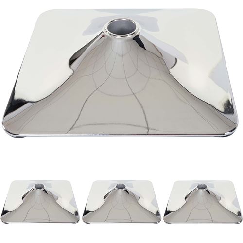 Mendler - Plateau de sol pour tabouret de bar - Chrome - Ø 37,5 cm - Lot de 4 - Image 3