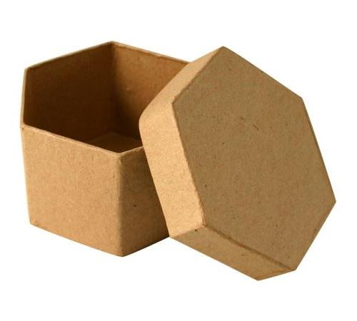 Boîte en carton hexagonale 8 cm