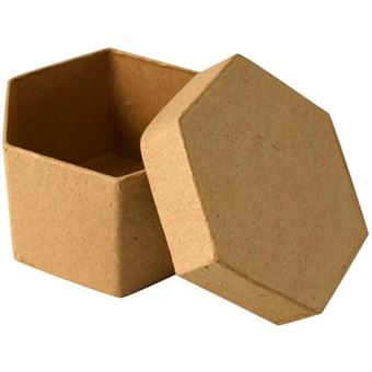 Boîte en carton hexagonale 8 cm - 1