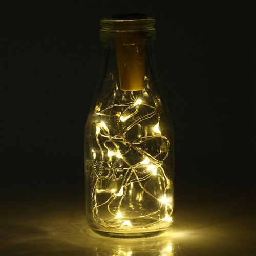 Bouteille de vin en liège en forme de LED nuit chaîne lumière partie mariage lampe noël décor chaud blanc
