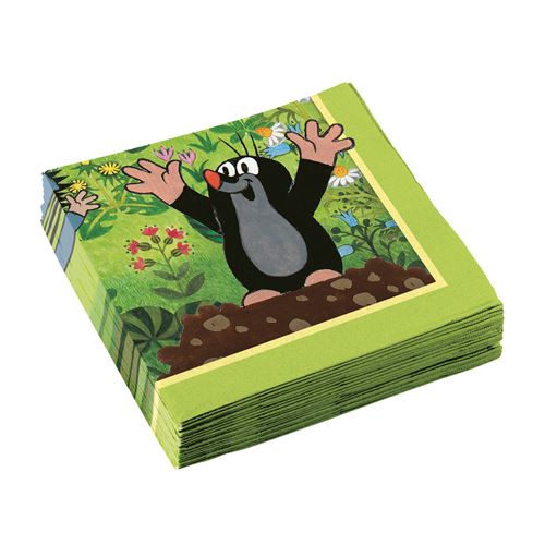 Amscan serviettes de table Mole junior 33 cm papier 20 pièces