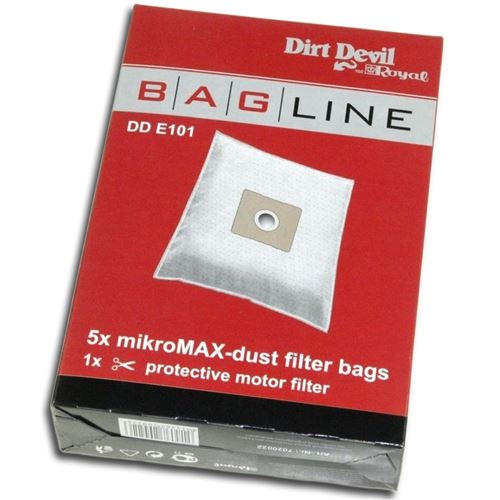 Lot de 5 sacs microfibres + filtre Aspirateur 7020022 DIRT DEVIL - 294353