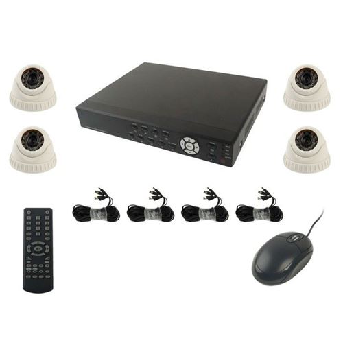 Kit 4 Caméra de Surveillance Sony Ccd 1 4 500Tvl Enregistreur Ip Vision Nocturne YONIS