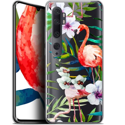 Coque Gel Xiaomi Mi Note 10 / Pro (6.47 ) Extra Fine Watercolor - Tropical Flamingo