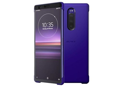 Sony Style Cover Touch SCTI30 - Flip cover voor mobiele telefoon - polycarbonaat, thermoplastic polyurethaan (TPU) - paars - voor Sony XPERIA 1