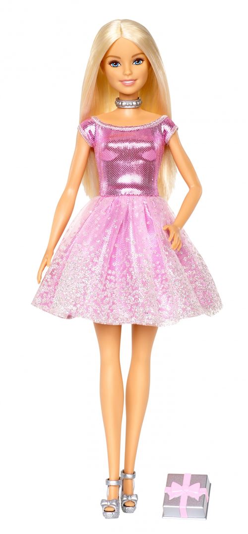 Barbie poupée ado Barbie avec cadeau d'anniversaire 28 cm