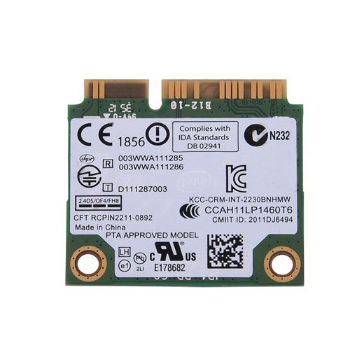 Carte Réseau Bluetooth Wifi Mini / Mugast 300Mps / 2 En 1 / Wireless Pci-E Emplacement / Pour Intel 945/ 965/ Gm45/ Pm45