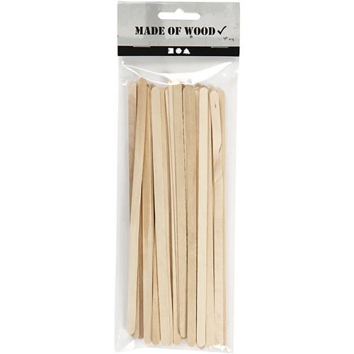 Creotime bâtonnets de glace en bois 19 cm 30 pièces