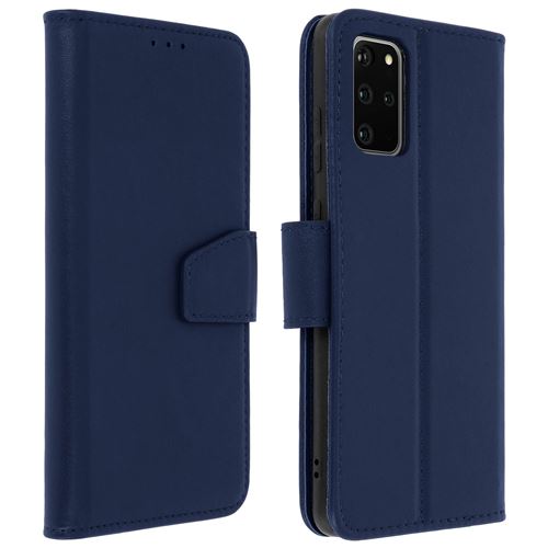 Avizar Housse pour Samsung Galaxy S20 Plus Cuir Porte-carte Fonction Support Premium Bleu Nuit