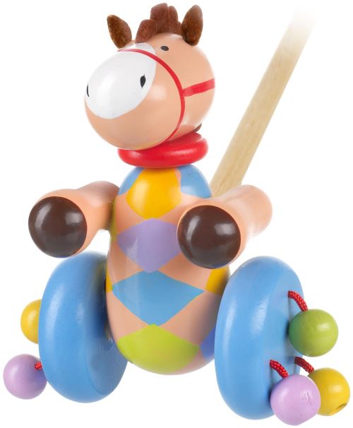 Orange Tree Toys Jouets En Bois A Pousser - Poney