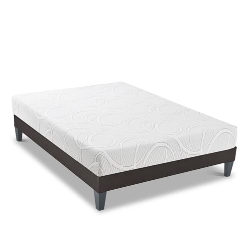 Ensemble matelas et sommier Eupraxie - Blanc - 90 x 190 cm