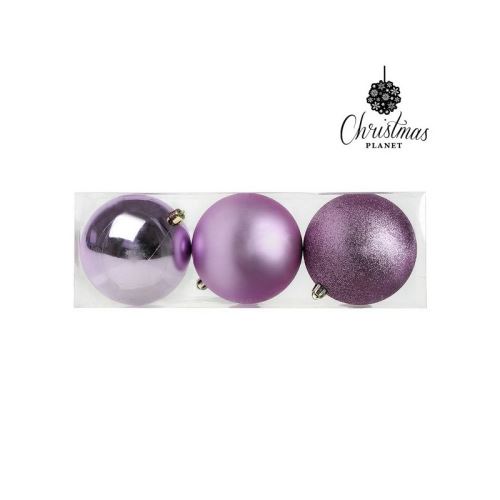 Boules de Noël Christmas Planet 7339 10 cm (3 uds) Pourpre