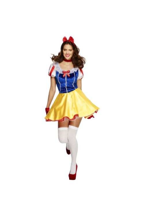SMIFFYS Deguisement Blanche Neige Sexy Fairytale - Bleu / jaune / rouge - M