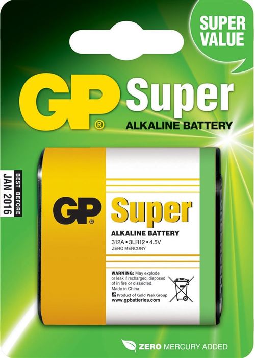 GP Blister de 1 Alcaline Super LR312