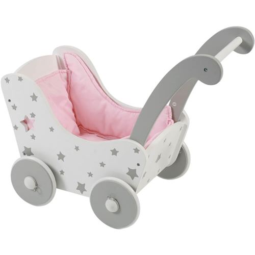 Bayer Chic 2000 Poussette pour poupée en bois Gris Étoile 43 cm
