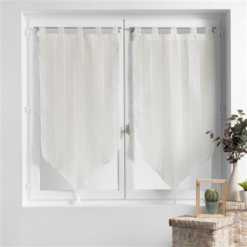 Paire pompon passants 2 x 60 x 120 cm tisse palaos Naturel