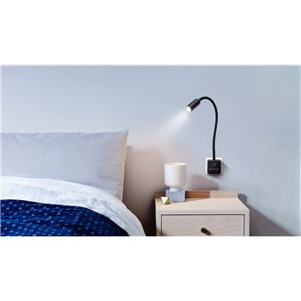 Lampe de Lecture Murale Chevet Spot à LED Dimmable sur Prise de Courant  avec Telecommande Sans Fil 3W 280Lm Éclairage Blanc Naturel 5000K 1X Lampe  et 1X Télécommande de Enuotek - Veilleuses 