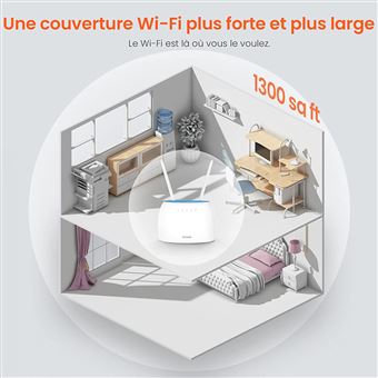 Routeur sans fil Wifi Bi-bande Tenda 4G09 Blanc
