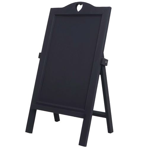 Tableau de publicité à craie66x39x33cm style shabby chic gris foncé