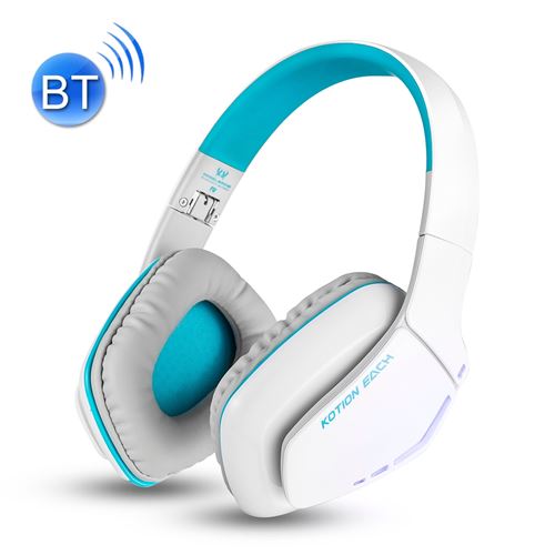 (#62) Bluetooth V4.1 Foldable Gaming Headphone Headset with Mic, For PS4, PC, Mac, Smartphones, Computers(Blue+White)