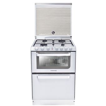 Rosieres Cuisiniere 4 Foyers Bruleurs Gaz Blanc 60x60cm Four Email