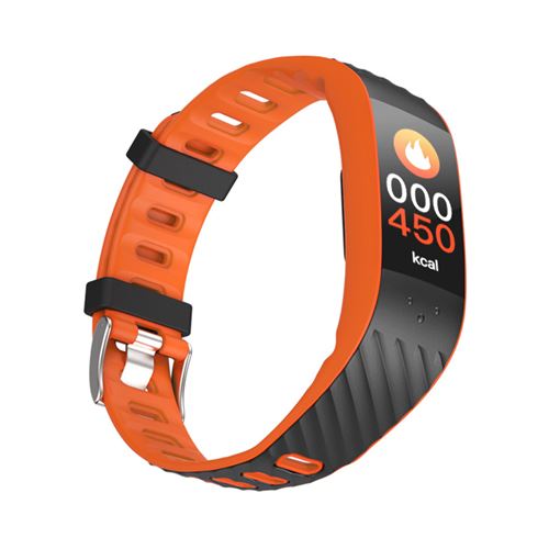 Bracelet connecté OHP P4 IP67 étanche+écran couleur+exercice de pression artérielle -Orange