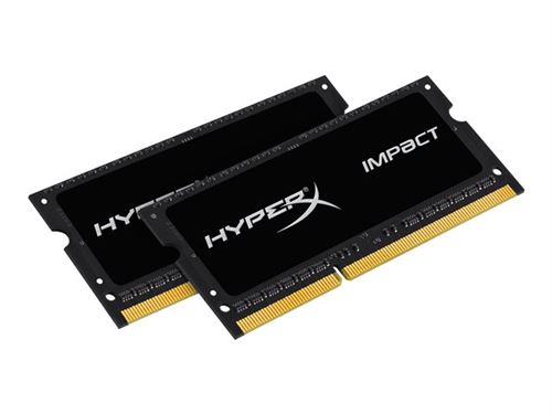 Kingston HyperX Impact Black Series - DDR3L - 16 Go : 2 x 8 Go - SO DIMM 204 broches