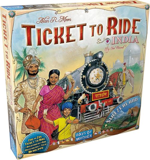 Jeu de stratégie Asmodee Les Aventuriers du Rail - 10 - Map Collection 2 - Inde/Suisse