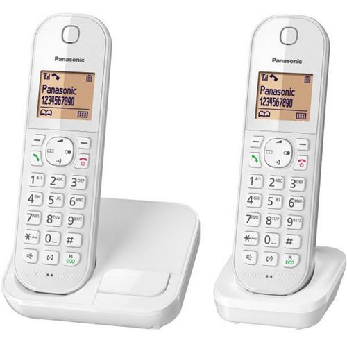 Panasonic KX-TGC412FRW - Téléphone sans fil avec ID d'appelant/appel en instance - DECTGAP - blanc + combiné supplémentaire