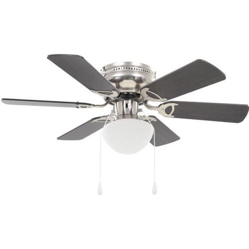 Vidaxl Marron Ventilateur De Plafond Orné Avec Lumière 82 Cm Foncé