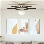vidaXL Plafondventilator met lamp 82 cm donkerbruin