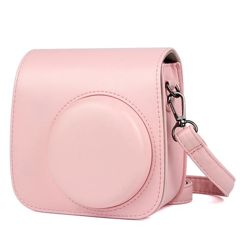 Étui en cuir PU antichoc pour Fujifilm Instax Mini 8 / 8+ / 9 - Rose