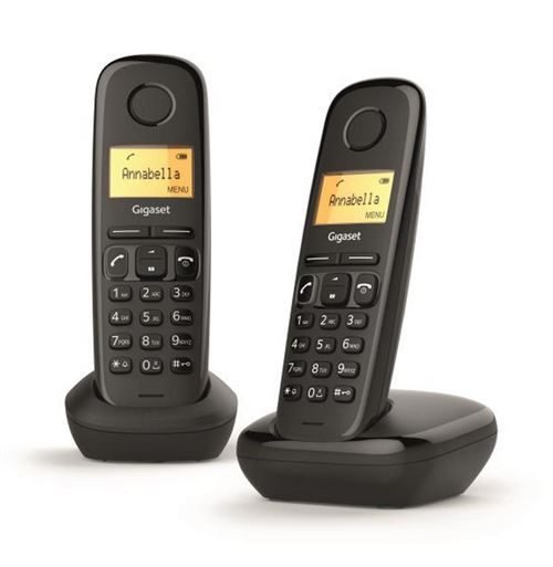 Gigaset A170 Duo Téléphone fixe sans fil DECT/GAP Noir