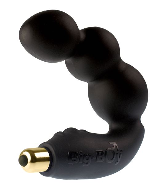 ROCKS-OFF Big Boy, Vibromasseur Stimulateur de Prostate et du Point G, 7 Modes de Vibrations en Silicone Hypoallergénique, Noir