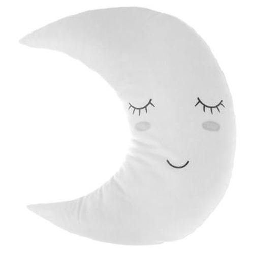 Coussin Déco Lune 32x37cm Gris