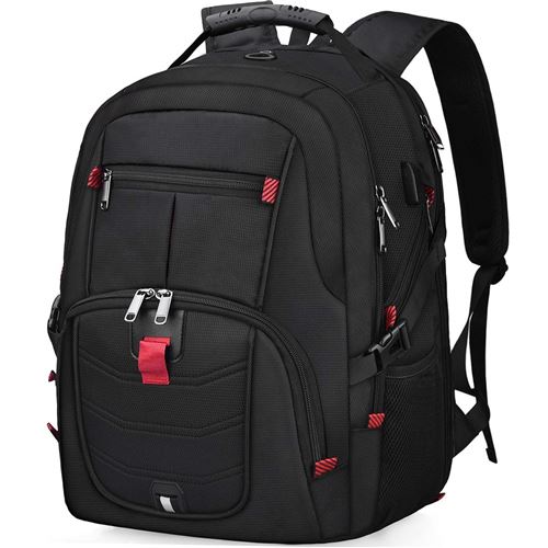 Sac à Dos Ordinateur Portable 17.3 Pouces Homme Imperméable avec USB Charging Port Sac a Dos PC Portable Grande Capacité 17 Pouce
